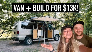 Van  DIY Build For 13K Ford Econoline E150 Van Tour  Simple amp Functional [upl. by Trebo]