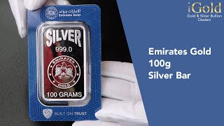 100 Gram Silver Bar Emirates Gold [upl. by Aleira]