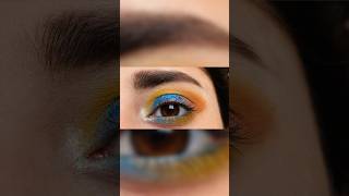 Orange amp Yellow Fall Makeup  Yellow and Orange Eyeshadow Tutorial  Blue eyeliner makeup tutorial [upl. by Addis]