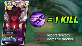 DYRROTH 2nd SKILL  1 KILL IS BACK 🔥 NEW DYRROTH BEST ONESHOT BUILD IS HERE [upl. by Mikeb]