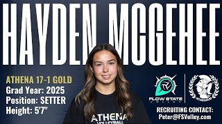 Hayden McGehee Athena VB 171 Gold GJNCs Day 1 Setting Highlights [upl. by Renckens182]