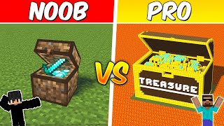 NOOB vs PRO Find The TREASURE Challenge in Minecraft [upl. by Hedgcock]