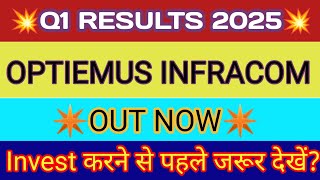 Optiemus Infracom Q1 Result 🔴 Optiemus Infracom Result 🔴 Optiemus Infracom Share Latest News [upl. by Anavoj223]