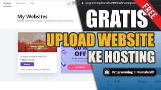 CARA UPLOAD WEBSITE KE HOSTING GRATIS  Langkahlangkah Mudah Upload Website ke 000webhost [upl. by Eedna698]