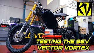 Testing the 96v Vector Vortex 🚀🌙CRF450 Forks  Fardriver 850A  QS138 V2 [upl. by Asylla]