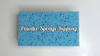 ASMR • Powder Sponge Ripping • 🩵💙asmr rippingsponges powder spongeasmr [upl. by Anada702]