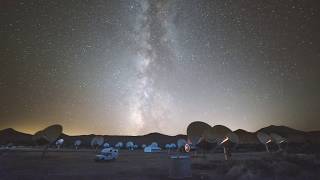 Milky Way Timelapse at SETI Allen Telescope Array  Hat Creek Observatory [upl. by Edrock]