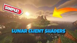 How to get SHADERS on LUNAR CLIENT  SUPER SIMPLE [upl. by Alikat752]