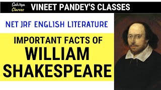 Exclusive Lecture On William Shakespeare for NET JRF English Literature by NET expert Vineet Pandey [upl. by Conall]