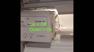 How to Turn On and Off an Ice Maker on Almost Any Fridge or Freezer short shorts [upl. by Hindu138]