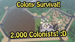 2000 COLONISTS  Colony Survival Giant Castle Build  Colony Survival 13 [upl. by Pembrook]