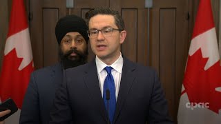 Conservative Leader Pierre Poilievre responds to the federal budget – March 28 2023 [upl. by Drummond]