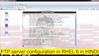 FTP Server Configuration in RHEL6 in HINDI [upl. by Lanoil]