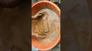 Damp Mud Cylinder Full Dipping in paste asmrsounds asmr oddlysatisfying shorts trending [upl. by Vaios462]