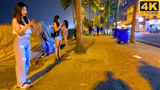 4K How is Thailand Now Pattaya Beach Road Freelancers [upl. by Volin]