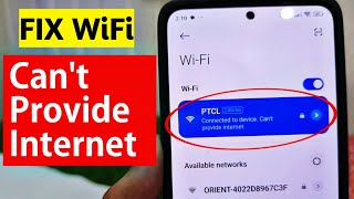 Fix Wifi Connected but No Internet on Mobile  Connected to Device Cant Provide Internet [upl. by Esirehc]