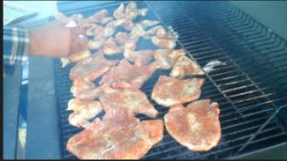 380  Charcoal Smoked PORK CHOPS amp CHICKEN WINGS [upl. by Ilajna]