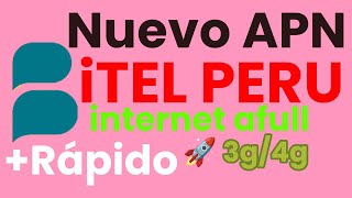 exelente APN nuevo para bitel Perú internet afull Rápido  GENIAL MEN [upl. by Gavrielle]