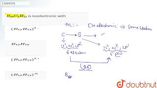 B10C2H12 is isoelectronic with  11  PBLOCK GROUP 13  BORON FAMILY  CHEMISTRY  CEN [upl. by Oniluap]