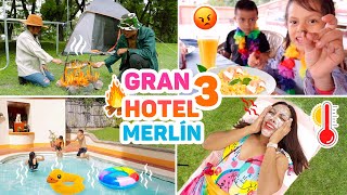 🏩 GRAN HOTEL MERLIN ☀️ PARTE 3 🤩 CONTRATO AYUDANTES ✨INFLUENCER se HOSPEDA 😍🌟 LLEGAN MUCHOS NIÑOS 🤪 [upl. by Niar]