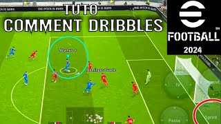 Comment faire des dribbles sur eFootball 2024 mobile sur AndroidiOStutorialefootball2024dribles [upl. by Bernette]