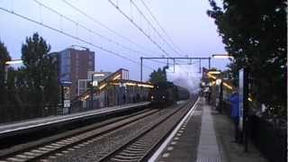 Stoomtrein rijdt door station Nieuwerkerk aan den IJssel [upl. by Nodnas608]