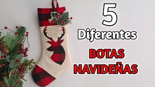 5 Ideas para hacer BOTAS NAVIDEÑAS 🎄 muy fáciles y con cartón reciclado [upl. by Otrebor]