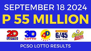 Lotto Result Today 9pm September 18 2024  PCSO Complete [upl. by Annas]