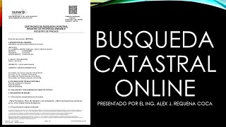 BUSQUEDA CATASTRAL ONLINE SUNARP [upl. by Zarger]