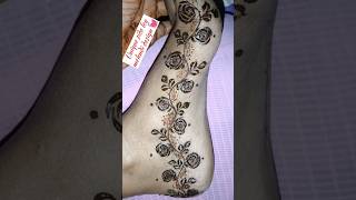 side leg mehndi design ❤️mehndi trending shorts youtubeshorts [upl. by Humo]