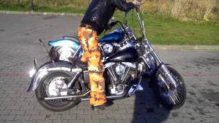 Harley Davidson Shovelhead FXWG Kickstart [upl. by Ettennaej]