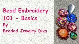 Bead Embroidery 101  Bead Embroidery Tutorial  Basics [upl. by Outlaw]