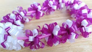 Graduation Lei DIY  DIY Best Hawaiian Lei  Ribbon Lei  Garland for Graduation [upl. by Nylekcaj]