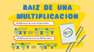 RAÍZ DE UNA MULTIPLICACIÓN ➖ RAÍZ DE UN PRODUCTO ​👉​Para raíces de igual y diferente índice​ [upl. by Varhol930]