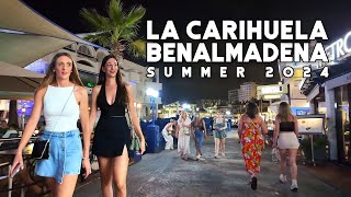 Torremolinos La Carihuela to Benalmádena Spain Lovely Night Summer 2024 September Costa del Sol 4K [upl. by Van]