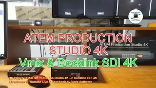 Test Video BM Production Studio 4K amp Decklink SDI 4K in multicam amp livestreaming production by Vmix [upl. by Lehar]