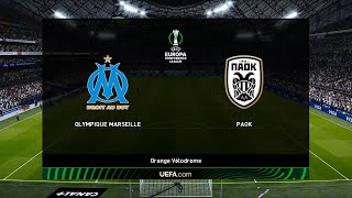 Marseille vs PAOK  Orange Vélodrome  202122 UEFA Europa Conference League  PES 2021 [upl. by Pike]