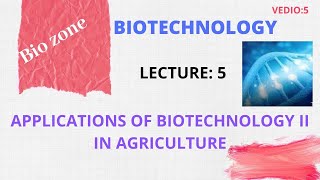 Biotechnology  Application in Agriculture  GMO Bt cotton RNA interference Class 12 BiologyNEET [upl. by Infeld]