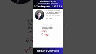 SAT Shorts 866 Isolating Quantities Question 6 [upl. by Eelrebmik]