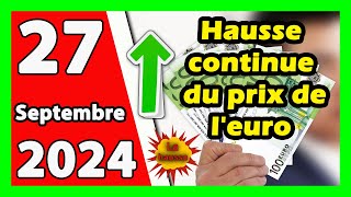 Prix deuro en algerie marché noir aujourdhui 27 Septembre 2024 Taux de change Cours dollars devise [upl. by Casady]