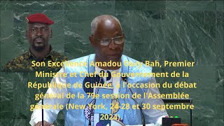 Guinée Débat général 79e session  Nations Unies  2024 [upl. by Aicnerolf721]