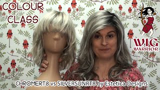 Wig Warrior Colour Class  ChromeRT1B vs Silver Sun RT8 by Estetica Designs [upl. by Nyrad]