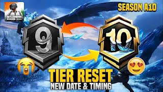 BGMI A10 Royal Pass Release Date 🔥 BGMI New Season Tier Reset New Date amp Timing  BGMI A10 Rp [upl. by Handel]