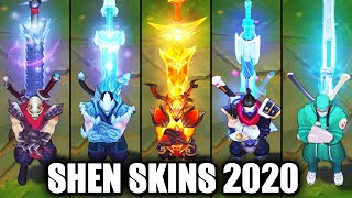 SHEN SKINS 2022  All Shen Skins Including PsyOps Shen [upl. by Ruzich358]