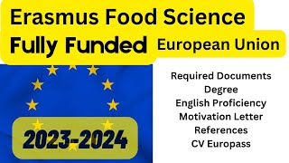 Food Science amp Nutrition Erasmus Mundus Scholarship Fully Funded Master in Europe Application Online [upl. by Booze]