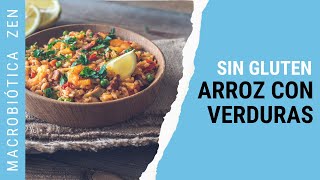 ARROZ CON GARBANZOS  Receta Vegana Saludable Macrobiótica [upl. by Aisatnaf]