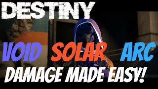 Destiny Void Arc and Solar damage for dummieslike me Elemental Damage Explained [upl. by Neall118]