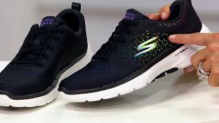 Skechers GOwalk 6 Washable Mesh Bungee Sneakers Vibrant Energy on QVC [upl. by Howenstein]