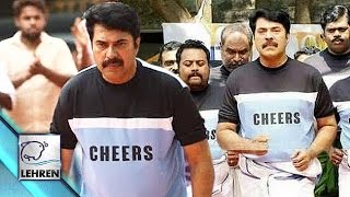 Mammootty At Thoppil Joppan Sets  On Location  Lehren Malayalam [upl. by Ylhsa41]