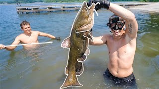 NOODLING GIANT CATFISH with SEEK ONE Catch Clean Cook [upl. by Ticknor]